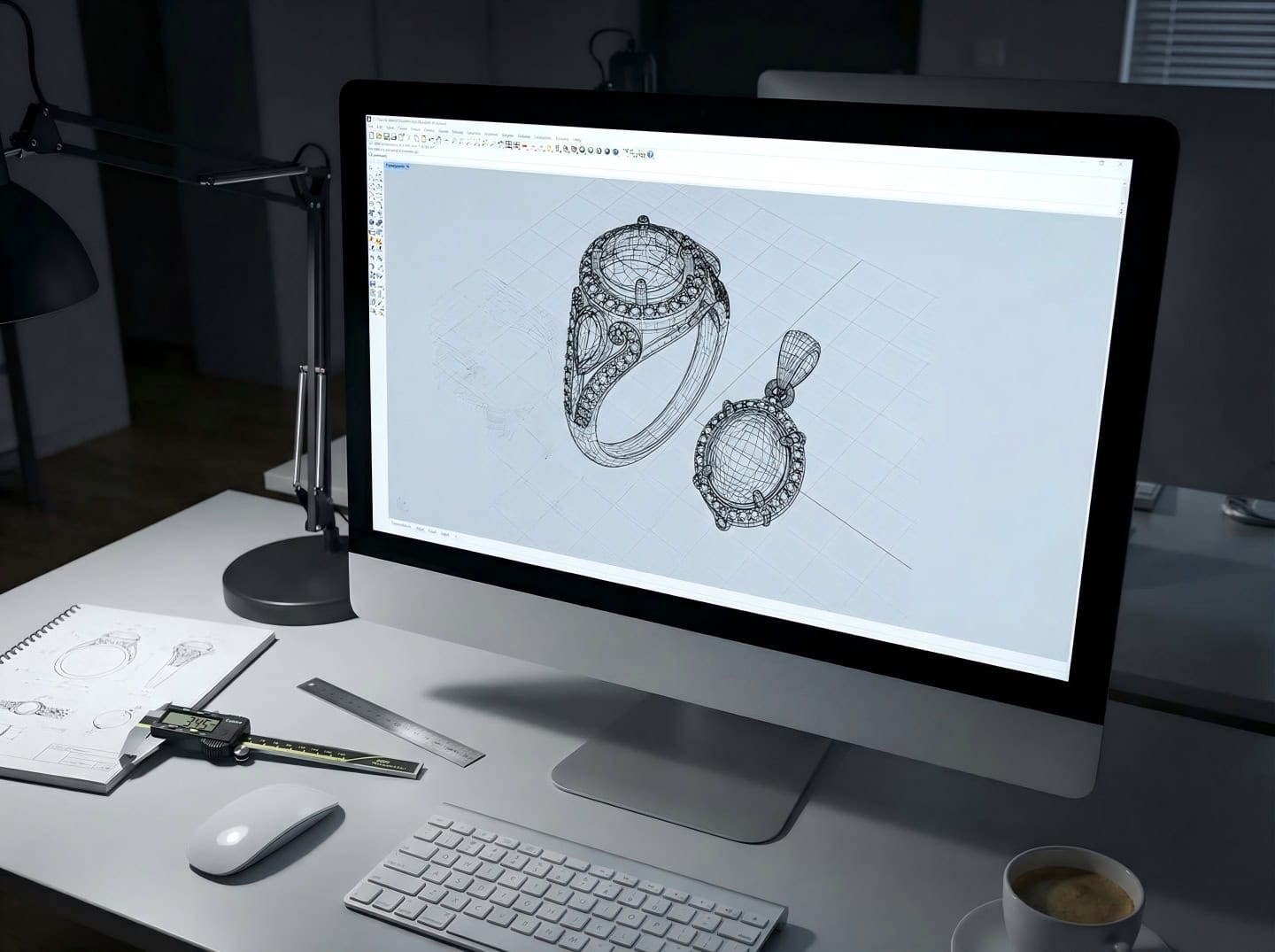 Jewelry CAD Design Engineering Scene