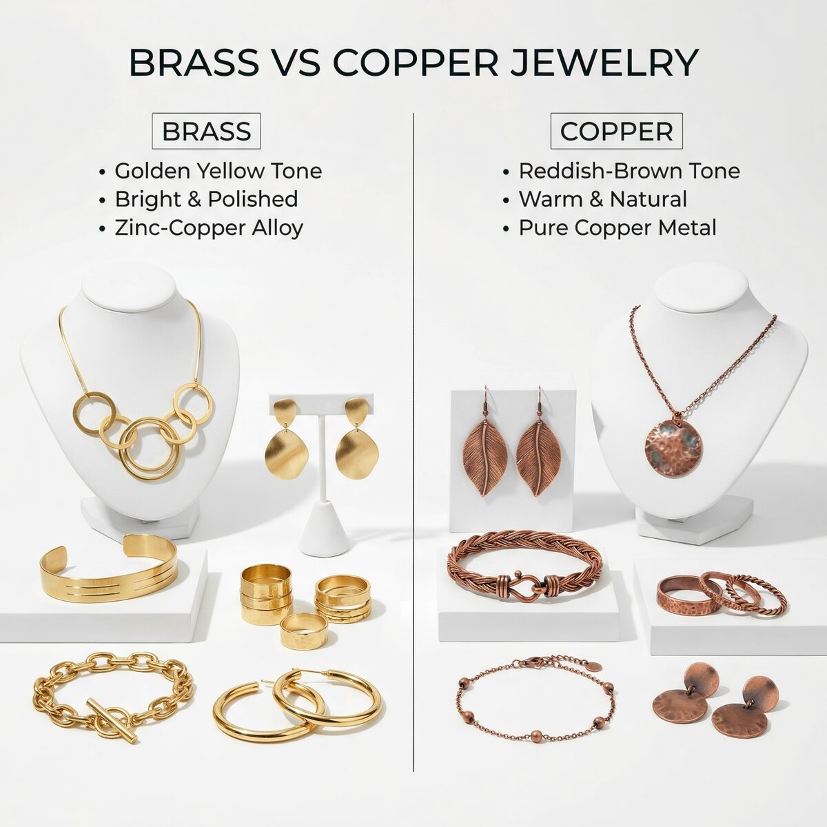 Brass vs Copper Jewelry Comparison 1