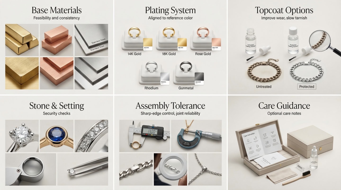 Jewelry Material Finish Guide