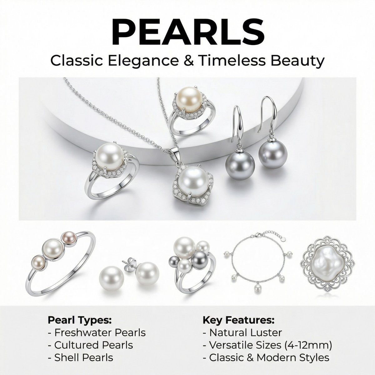 Pearls Silver Jewelry