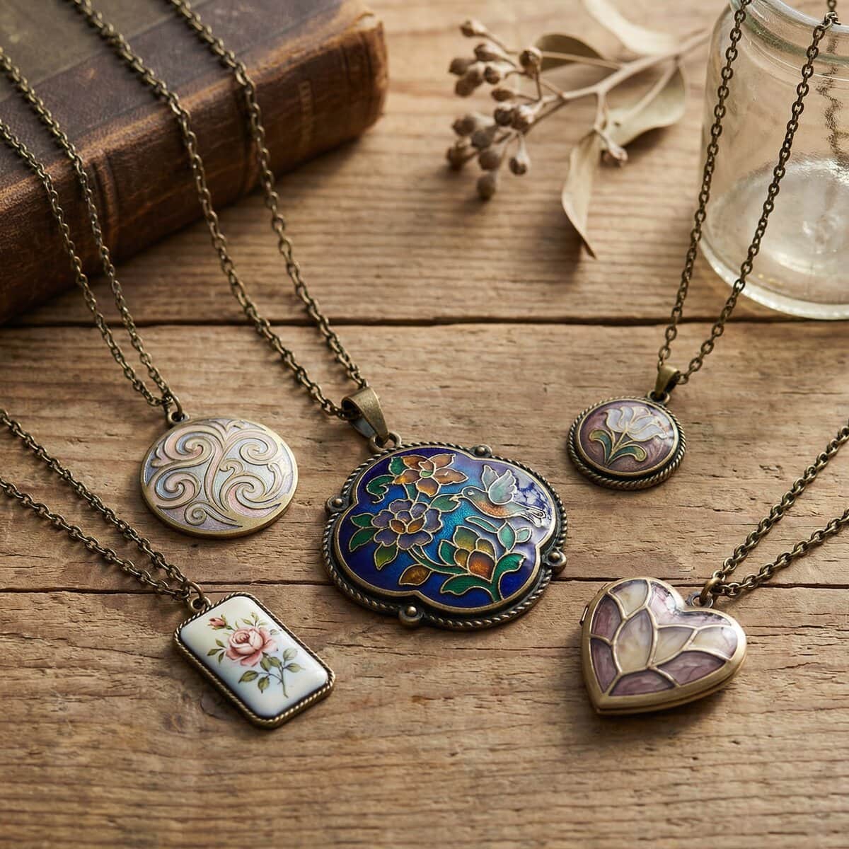 Vintage Enamel Necklace Series