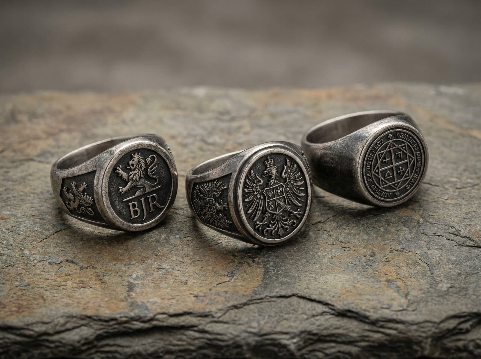 Boutique Jewelry Rebrand Signet Rings