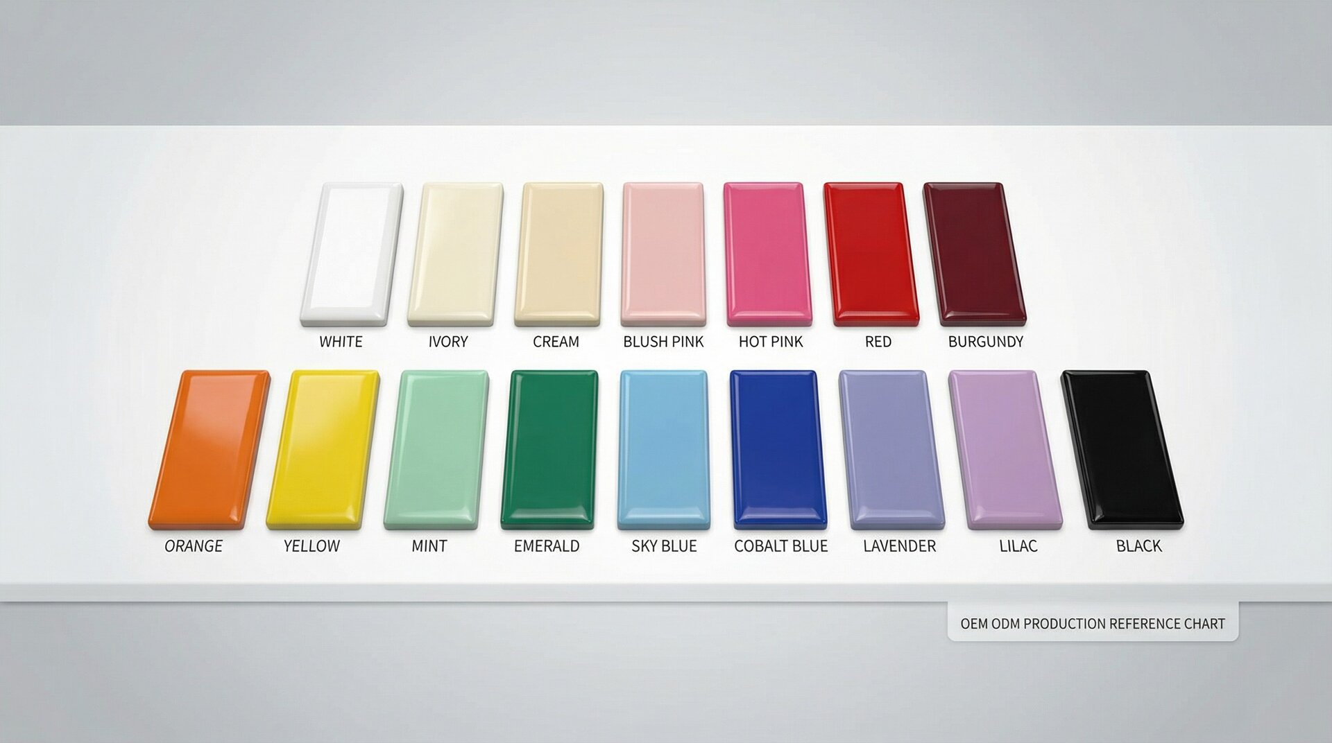 Premium Enamel Color Swatch Chart
