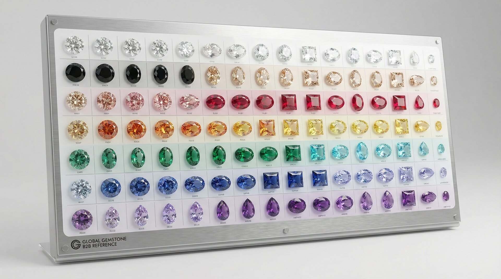 Premium Stone Color Swatch Display