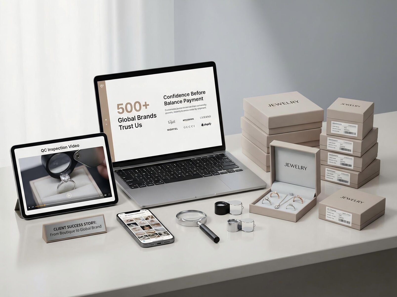 Premium Success Story Image for Jewelry Supply Website