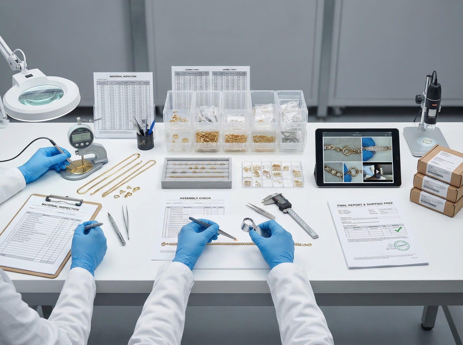 Professional Jewelry Quality Control Image for Fashion Jewelry Supply Website