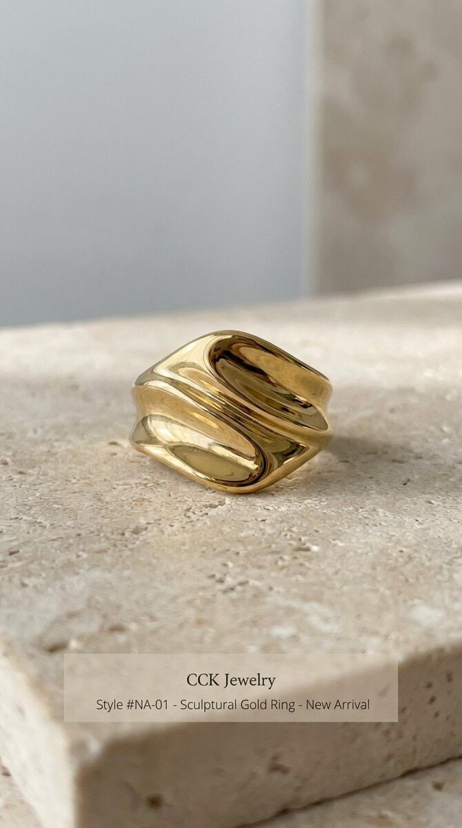 Sculptural Gold Ring