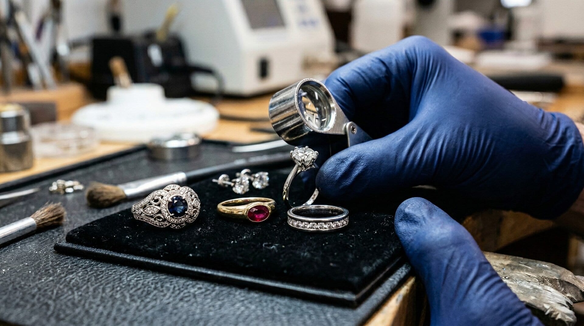 Jewelry Stone Setting Inspection Scene