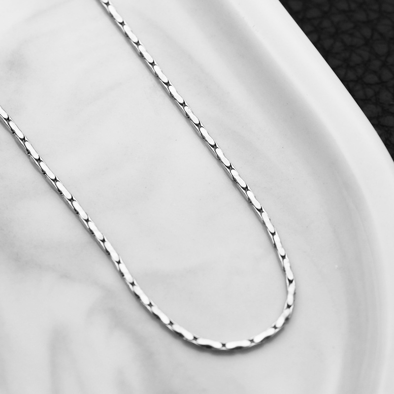 Hammered Square Cross Chain
