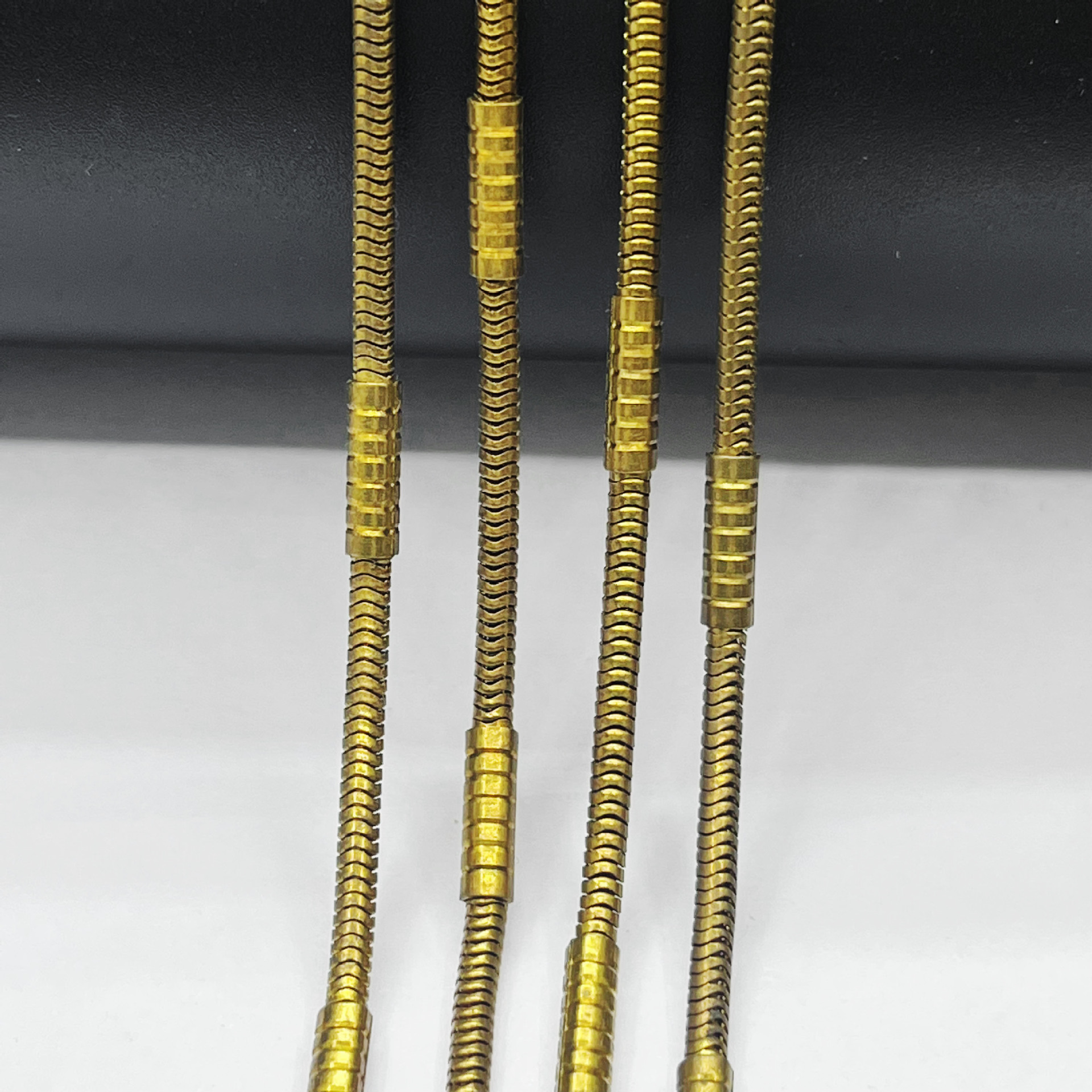 Round Snake Chain with Tube Accents